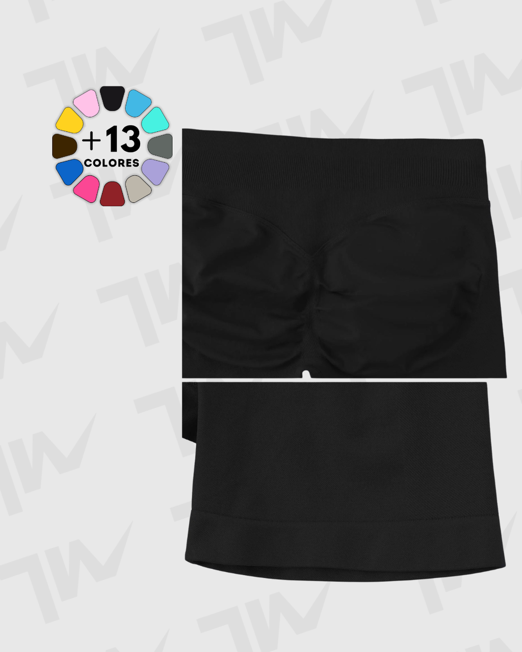 Short Yoga Seamless Lumora | Control de Abdomen y Efecto Scrunch