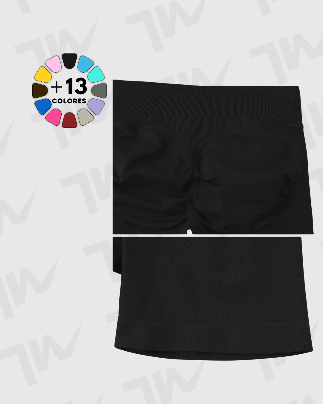 Short Yoga Seamless Lumora | Control de Abdomen y Efecto Scrunch