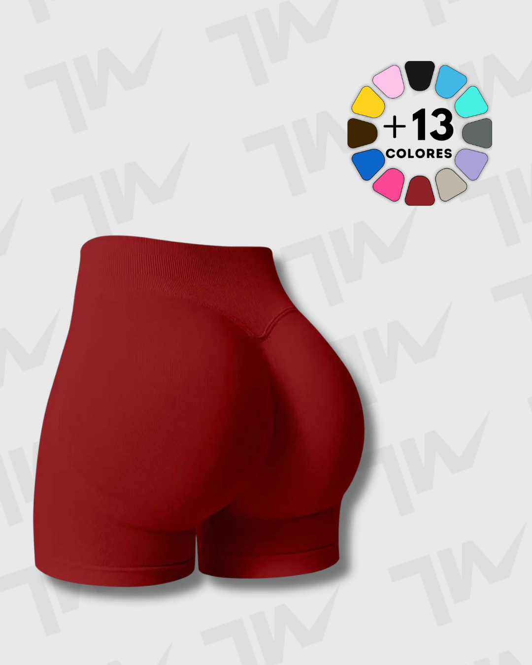 Short Yoga Seamless Lumora | Control de Abdomen y Efecto Scrunch