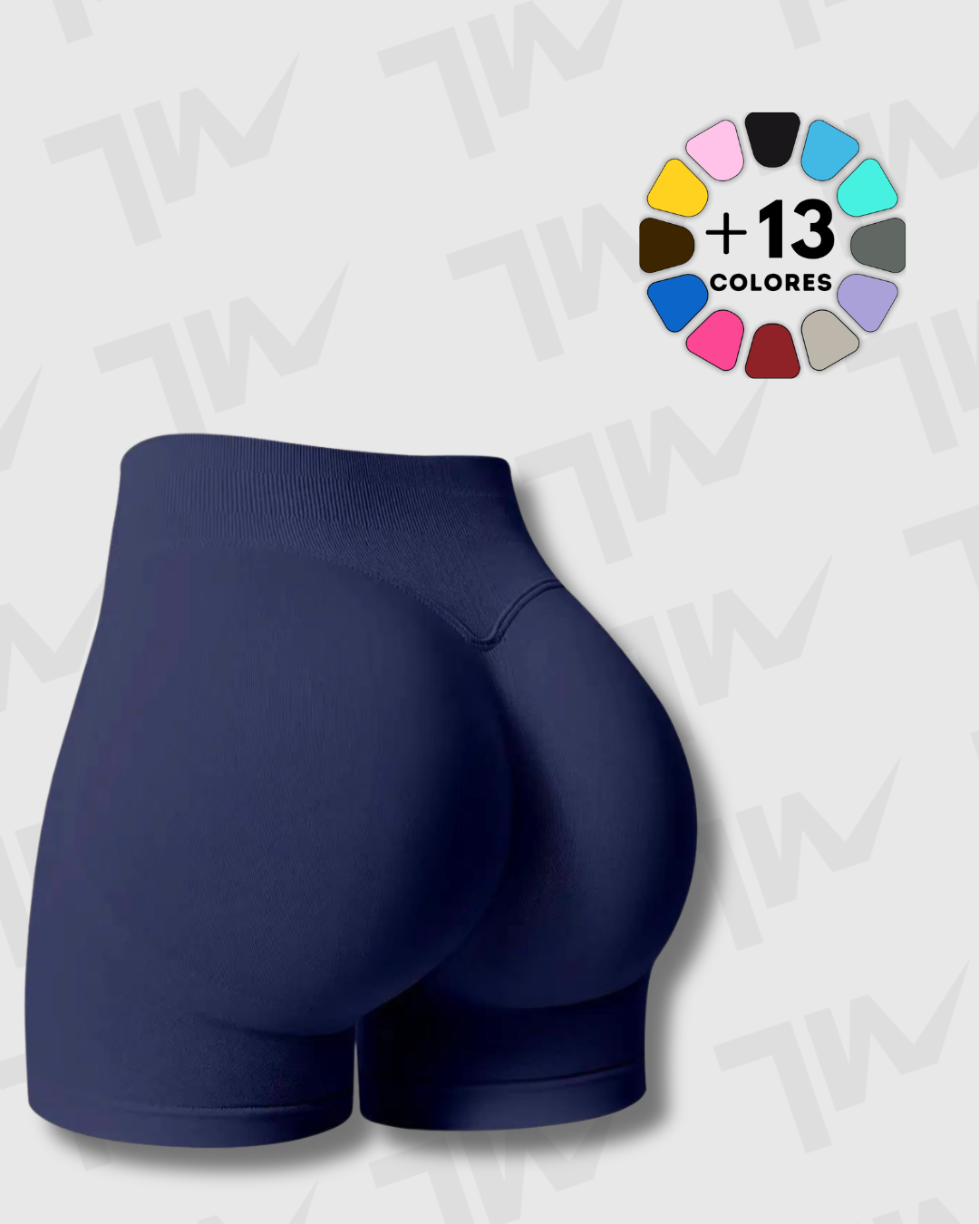 Short Yoga Seamless Lumora | Control de Abdomen y Efecto Scrunch