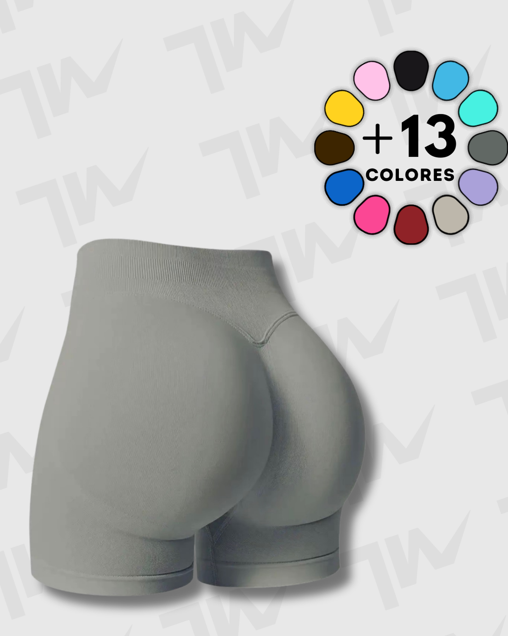 Short Yoga Seamless Lumora | Control de Abdomen y Efecto Scrunch