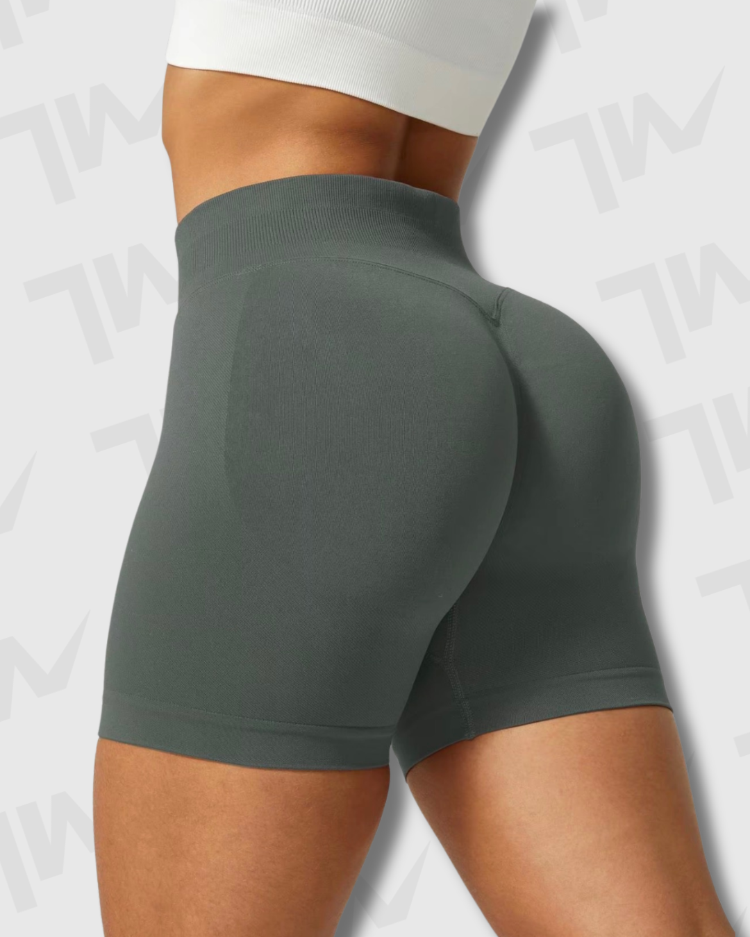 SHORT PARA YOGA GRIS CON ROSA