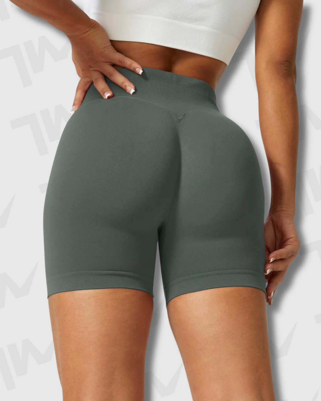 Short Yoga Seamless Lumora | Control de Abdomen y Efecto Scrunch