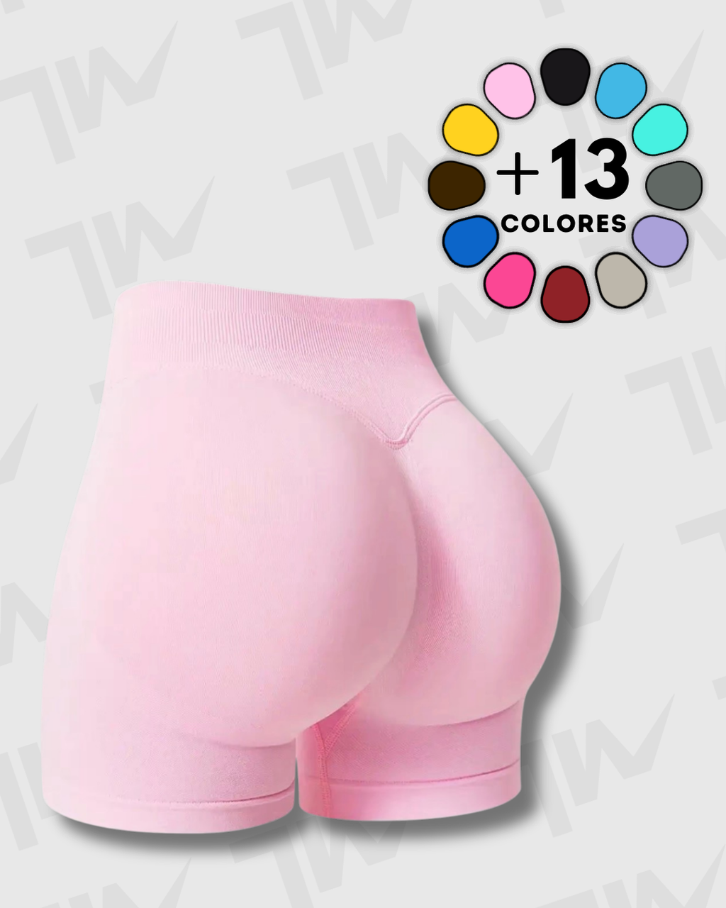 Short Yoga Seamless Lumora | Control de Abdomen y Efecto Scrunch