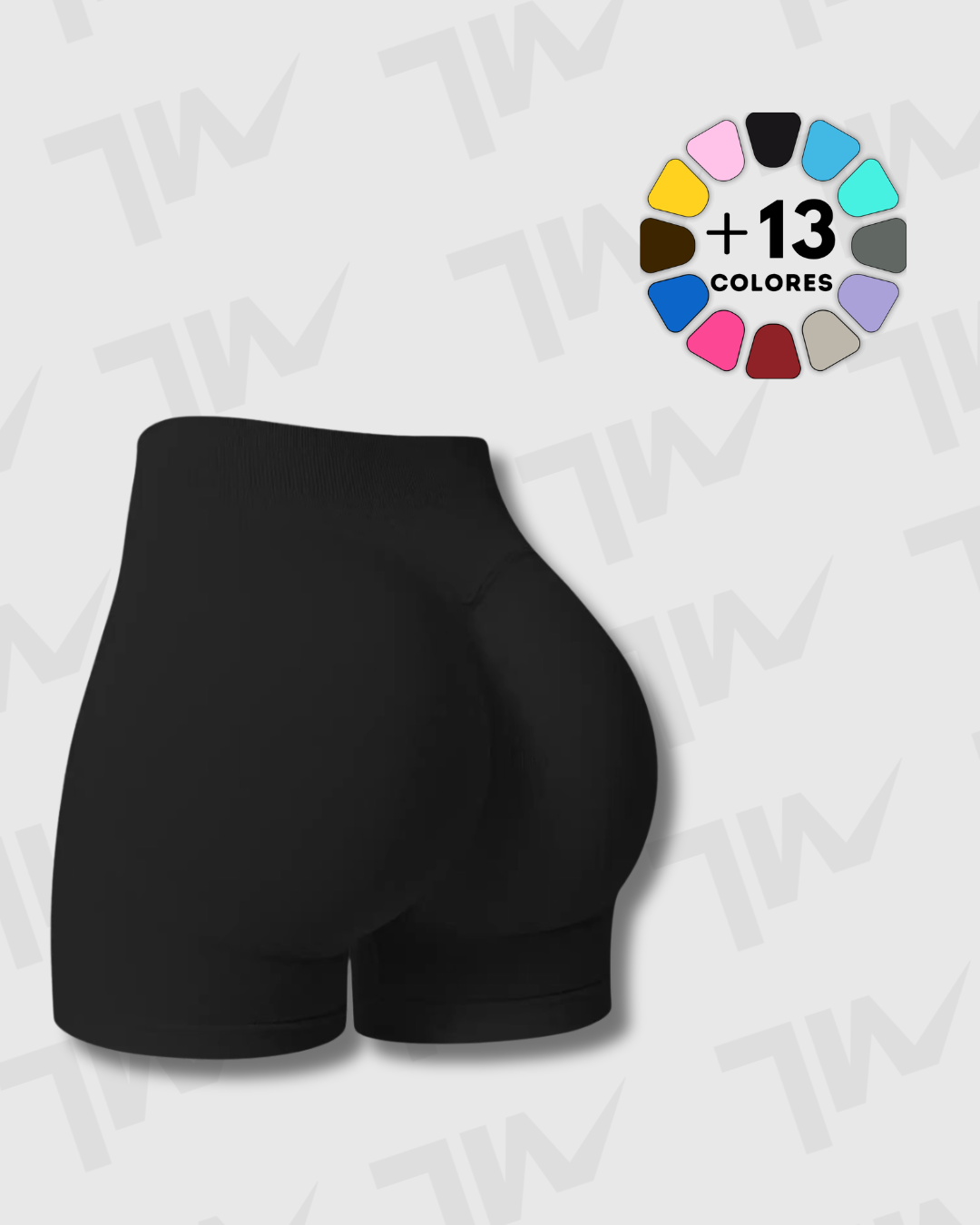 Short Yoga Seamless Lumora | Control de Abdomen y Efecto Scrunch